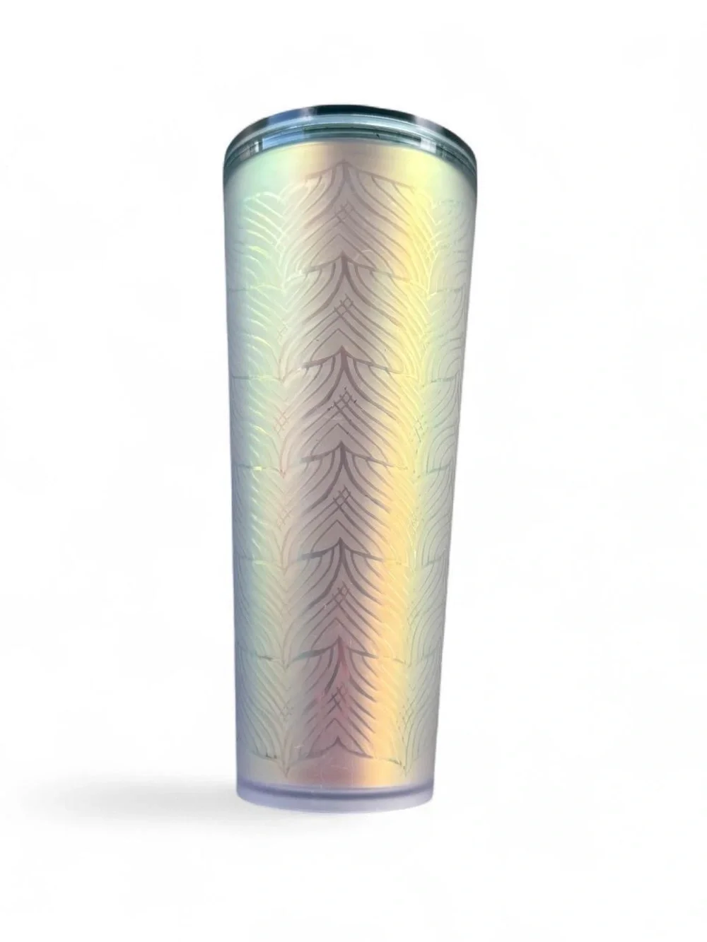 Starbucks 50th Anniversary Frosted Siren Tail Tumbler 24oz Iridescent Cold 2021